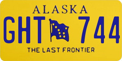 AK license plate GHT744