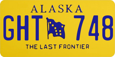 AK license plate GHT748