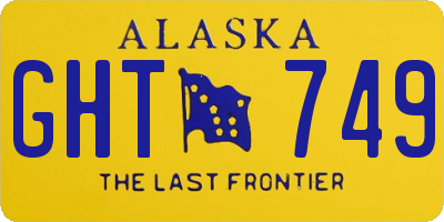 AK license plate GHT749