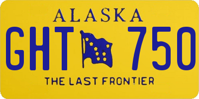 AK license plate GHT750