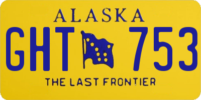 AK license plate GHT753