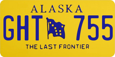 AK license plate GHT755