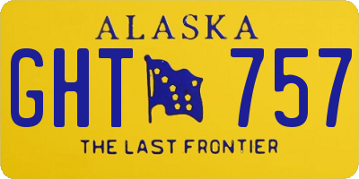 AK license plate GHT757