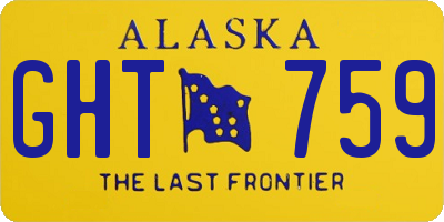 AK license plate GHT759