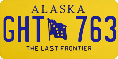AK license plate GHT763