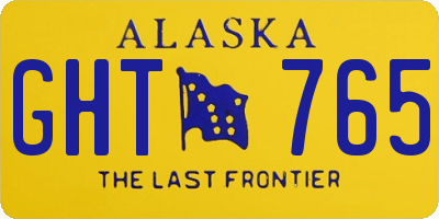 AK license plate GHT765