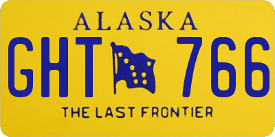 AK license plate GHT766