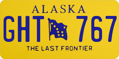 AK license plate GHT767
