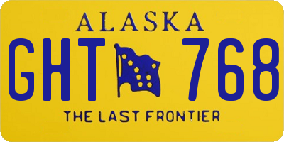 AK license plate GHT768