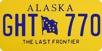 AK license plate GHT770