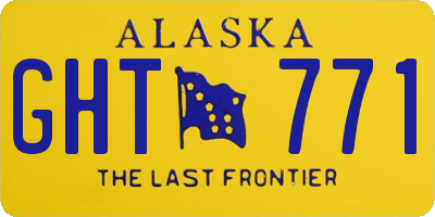 AK license plate GHT771