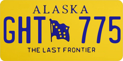 AK license plate GHT775