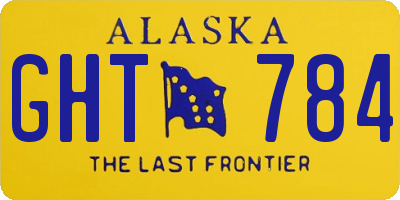 AK license plate GHT784