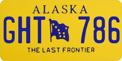 AK license plate GHT786