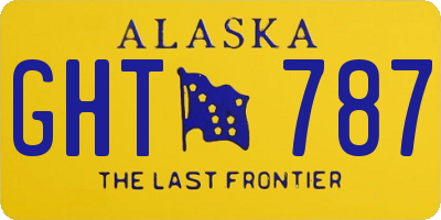 AK license plate GHT787