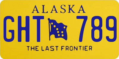 AK license plate GHT789