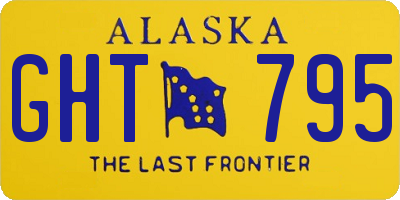 AK license plate GHT795