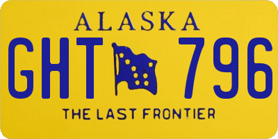 AK license plate GHT796