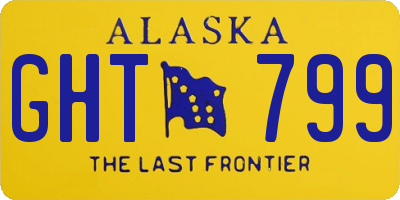AK license plate GHT799