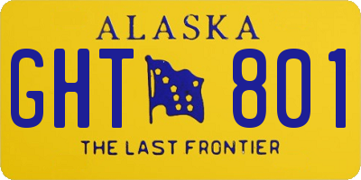 AK license plate GHT801