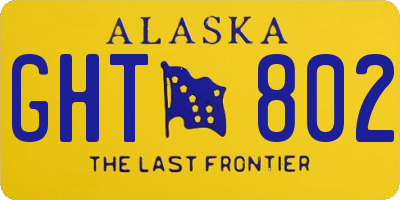 AK license plate GHT802