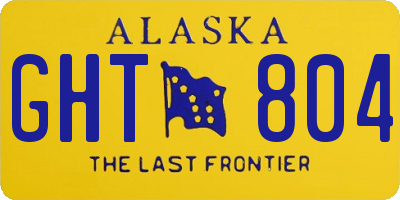 AK license plate GHT804