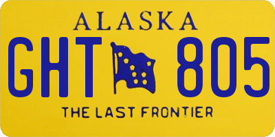 AK license plate GHT805