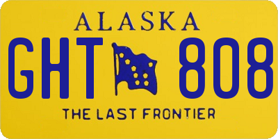 AK license plate GHT808