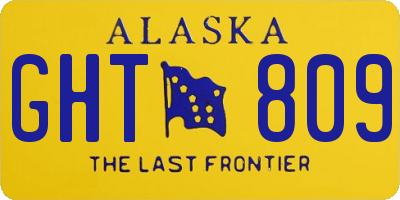 AK license plate GHT809