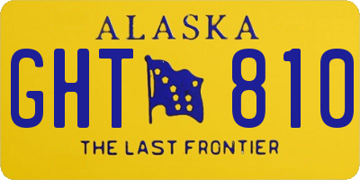 AK license plate GHT810