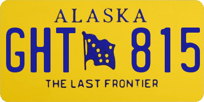 AK license plate GHT815