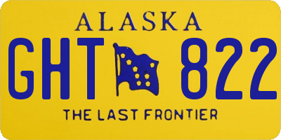 AK license plate GHT822