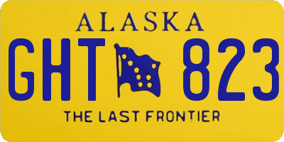 AK license plate GHT823