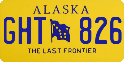 AK license plate GHT826
