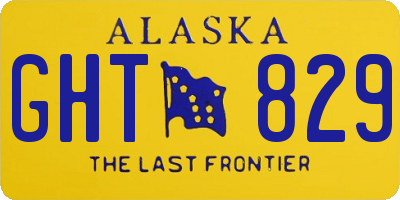 AK license plate GHT829