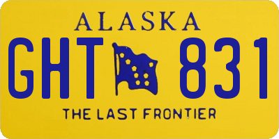 AK license plate GHT831