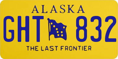 AK license plate GHT832