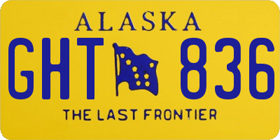 AK license plate GHT836
