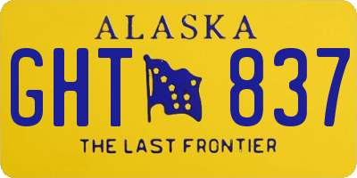 AK license plate GHT837
