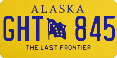 AK license plate GHT845