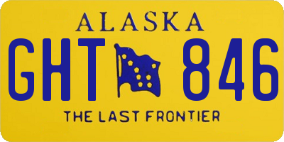 AK license plate GHT846