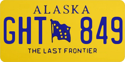 AK license plate GHT849