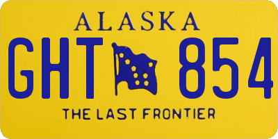 AK license plate GHT854