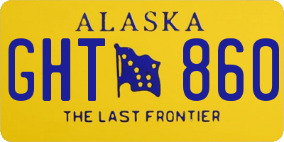 AK license plate GHT860