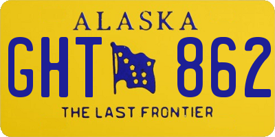 AK license plate GHT862