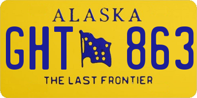 AK license plate GHT863