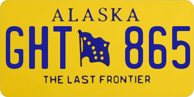 AK license plate GHT865