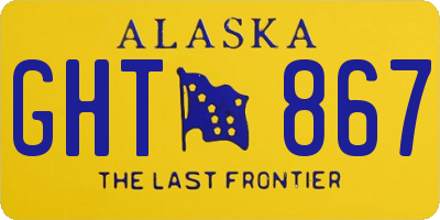 AK license plate GHT867