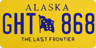 AK license plate GHT868
