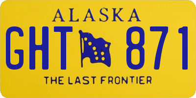 AK license plate GHT871